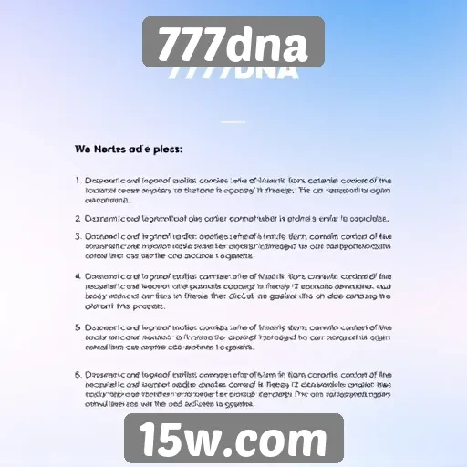 Contratos de uso e termos do 777dna